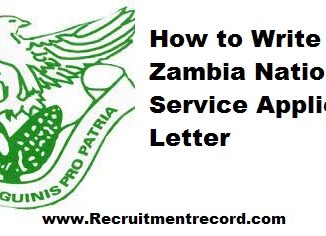 How to Write Zambia National Service Application Letter