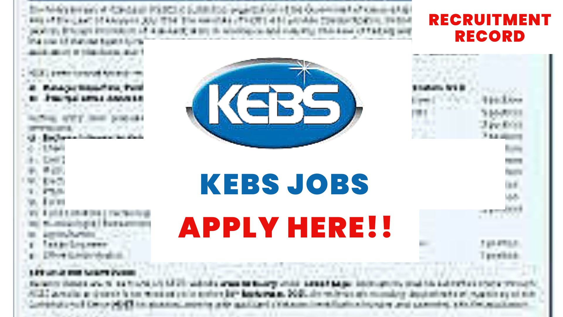 KEBS Jobs